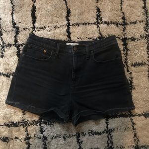 Madewell Black Denim Shorts